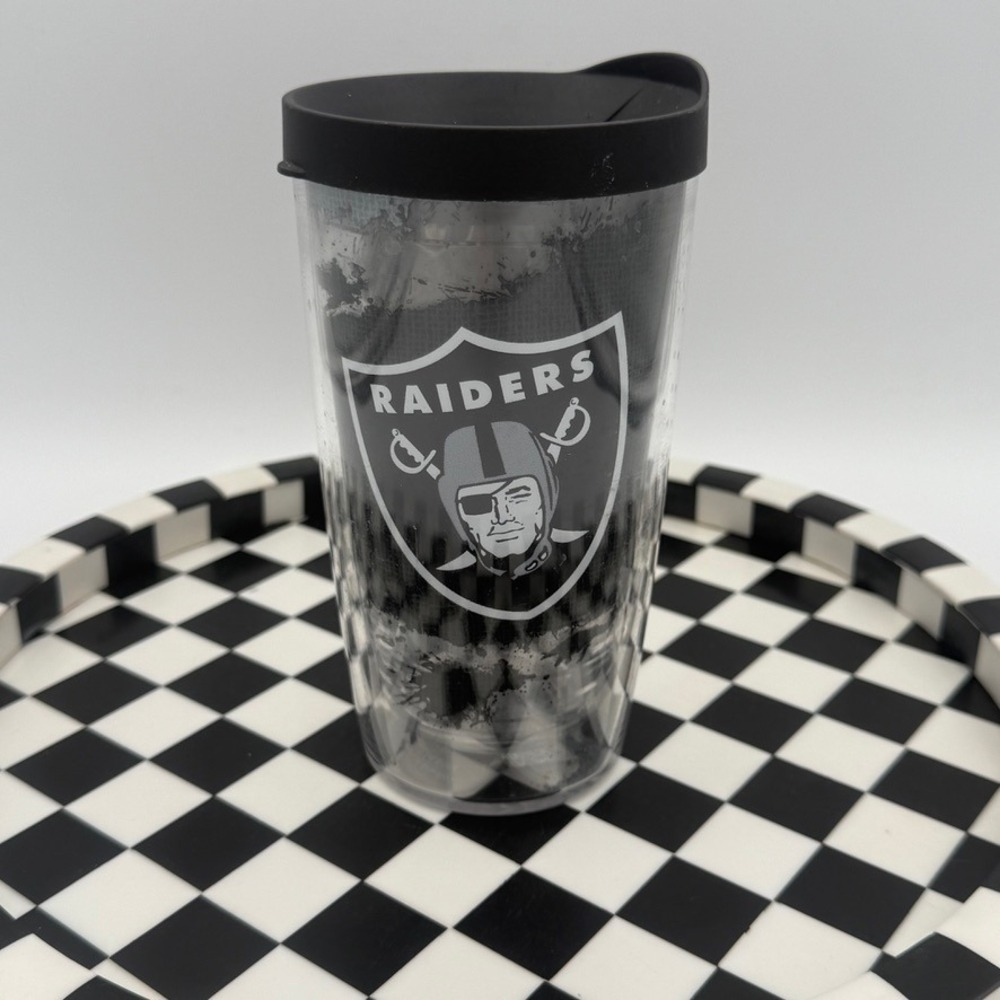 Tervis Tumbler Travel Mug NFL Raiders 16oz Black Excellent‎ Insulated Cup